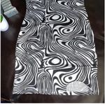 Nwt Kik dress swirl halter size small black white Cut Out Back Bodycon neck tie Photo 2