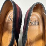 Sofft Black Red Suede Leather Peep Toe Mary Jane Heels Womens 7 Retro Classic Photo 5