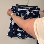 Zaful Blue and White Floral Wrap Skirt Photo 3