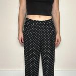 Adrienne Vittadini  Black Polka Dot Straight Pants Size Small Photo 1