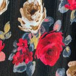 Altar'd State Alter’d State Maxi Dress S‎ Black Red Rose Floral Smocked Off The Shoulder Boho Photo 4