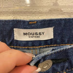 MOUSSY VINTAGE Blue Japanese Denim Rhode Cropped Flare High Rise Jeans 30 EUC Photo 2