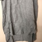 Linen gray ladies midi pullover shirt dress made in Italy lightweight cute Size M Photo 2