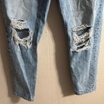 American Eagle  Mom Jean Ripped Blue Denim Jeans Photo 3