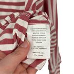 AYR  The Deep End Long Sleeve Button Down Shirt Rusty Red White Stripe Medium Photo 6