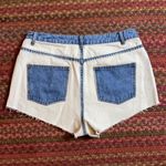 Missguided RIOT TWO TONE HIGH RISE MOM JEAN SHORTS Photo 2