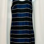 Banana Republic  Blue and Black Sheath Midi Dress (752) Photo 1