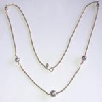 Avon Vintage Gold Tone Beaded Necklace Photo 0