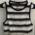 Volcom  Striped crop  Tank Top with Black and Pink Accents Photo 0