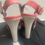 Fendi Platform Peep Toe High Heels Pink/White Made in Italy Women’s shoe size 36 Photo 6
