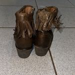 ALLSAINTS Fringe Leather Ankle Boots – Brown Western Style – Size EU 38 / US 7.5 Photo 3