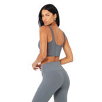 Alo Yoga Airbrush Mesh Corset Tank Steel Blue XS Photo 1