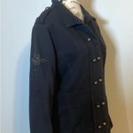 VINTAGE HARLEY DAVIDSON TAILOR FITTED MILITARY EMBROIDERED WOMENS JACKET SZ M Black Size M Photo 2