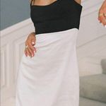 Princess Polly Miah Black & White Colorblock Satin Mini Dress 2 Photo 1