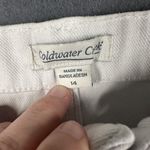 Coldwater Creek Pants Womens 14 White Straight Leg Stretch Denim Casual Cropped Photo 6
