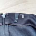 Tahari Pleated Front Long Sleeve Shift Mini Dress in Black, Size 4 Photo 2