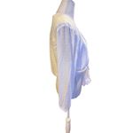 BCBGeneration  Women's Sheer Polka Dot Tie-Front Blouse White Size M Photo 2