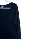 J.Jill  Maxi Dress Womens Medium Black Solid Scoop Neck Stretch Long Photo 2