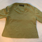 Relativity  Stretch Women's‎ XL Green V-Neck Knit Pullover Sweater Photo 0