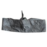 Scanlan & Theodore Lamb Leather Tie Waist Belt Metallic Black Futuristic Chic Photo 1