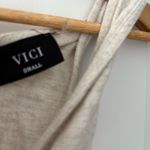 VICI  Small Linen Button Down Romper Photo 3