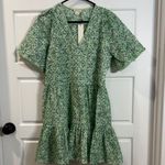 Shoshanna  Green Blue Floral Mini Dress Small NWT Photo 0