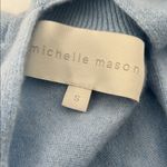 Michelle Mason Elegant Sky Blue V-Neck Sweater for Women Photo 1