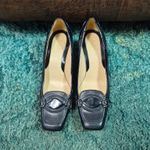 Cole Haan Black Leather Loafer Heels Photo 1