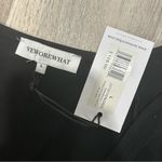 We Wore What NWT  Black Asymmetrical Cutout Dress Short Sleeve Flower Pin Size L Photo 3