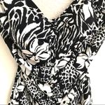 Maxine of Hollywood black & white animal/floral print one piece bathing suit 12 Photo 2