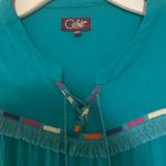 Elegant Teal Embellished Blouse Green Size XXL Photo 3
