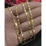 Boutique NEW Unisex 18k Yellow Gold Filled Flat Mariner‎ Chain Necklace, 20” Photo 2