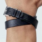 Prada  Black Leather Bracelet Photo 0