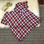 Isabel Maternity Red Plaid Short Sleeve Top Photo 3