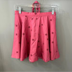 Cider NWT  Mini Skirt and Halter Top Beaded Set Coral Pink Size Small Photo 4