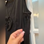 Doncaster Vintage Silk Goth Formal Midi Dress Rosette Detail Size 8 Cocktail Photo 4