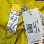 Agua Bendita  Swim Bikini Bottom Yellow Shimmery Fabric Fully Lined Gold 2XL New Photo 3