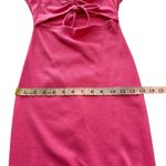 Roxy  Women's Wavey Baby Dress Stretchy Ribbed Cutout Ruched Tank Pink X-Small XS Photo 11