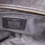 Coach  Turnlock Chain Black Leather Tote Bag Photo 6