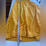 Anthropologie  The Somerset Maxi Skirt Eyelet Eyelet Edition Lined Yellow Mango Photo 11