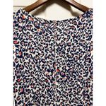 Jessica Simpson CPT) Dress Women S Small Short Cheetah Blue Print Stretch Aline Photo 8