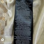 Bebe Sequin Ivory Plunging Neckline Dress Size M Photo 10