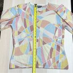 Daniel Bishop Cashmere Geometric Print Sweater Size L Photo 5