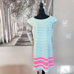 Lilly Pulitzer Womens Lana Cap Sleeve Poolside Blue Striped Dress - Size XL Photo 2