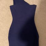 Revolve One Shoulder Dress In Navy Photo 0