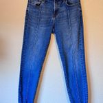 J Brand  Blue Raw Hem Skinny Jeans Womens 28 Y2K mid Rise Exposed Seam Denim Fall Photo 0