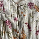 Biba Girls Cottagecore Floral Cream Cotton Boho Duster Cardigan Size 4 Photo 3