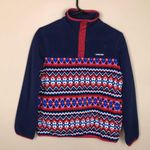 Lands' End Lands’ End Women’s Oeko-Tex Patterned Fleece Quarter Snap Button Sweatshirt Photo 0