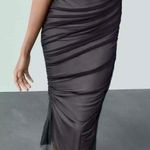 ZARA NEW‼️ WOMAN SS23 BLACK CONTRAST TULLE DRESS Size S Photo 8