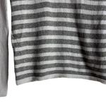 Armani Collezioni  Cashmere Gray Striped Long Sleeve Surplice V-Neck Sweater Sz 4 Photo 5